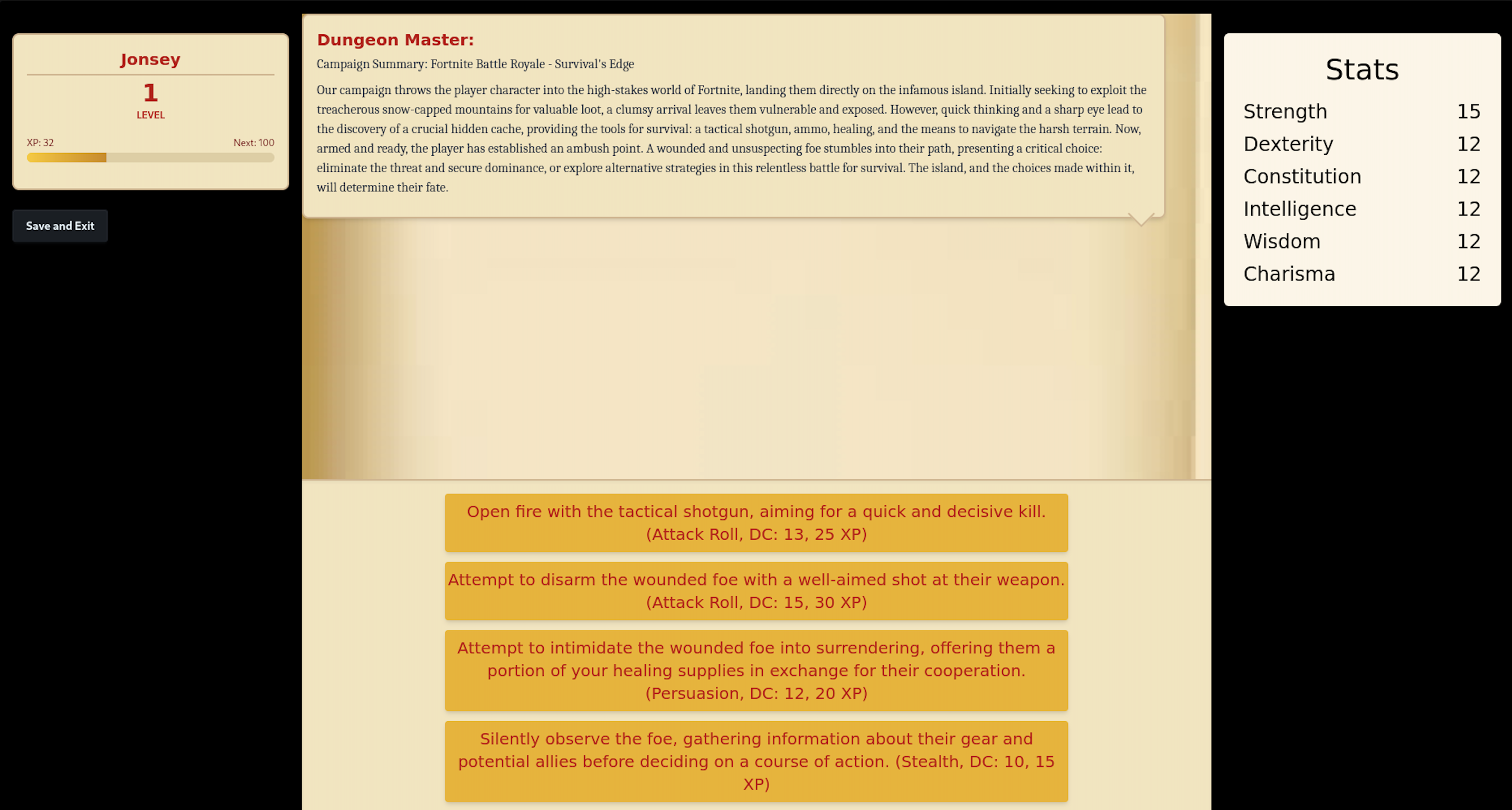 Last Game Screenshot